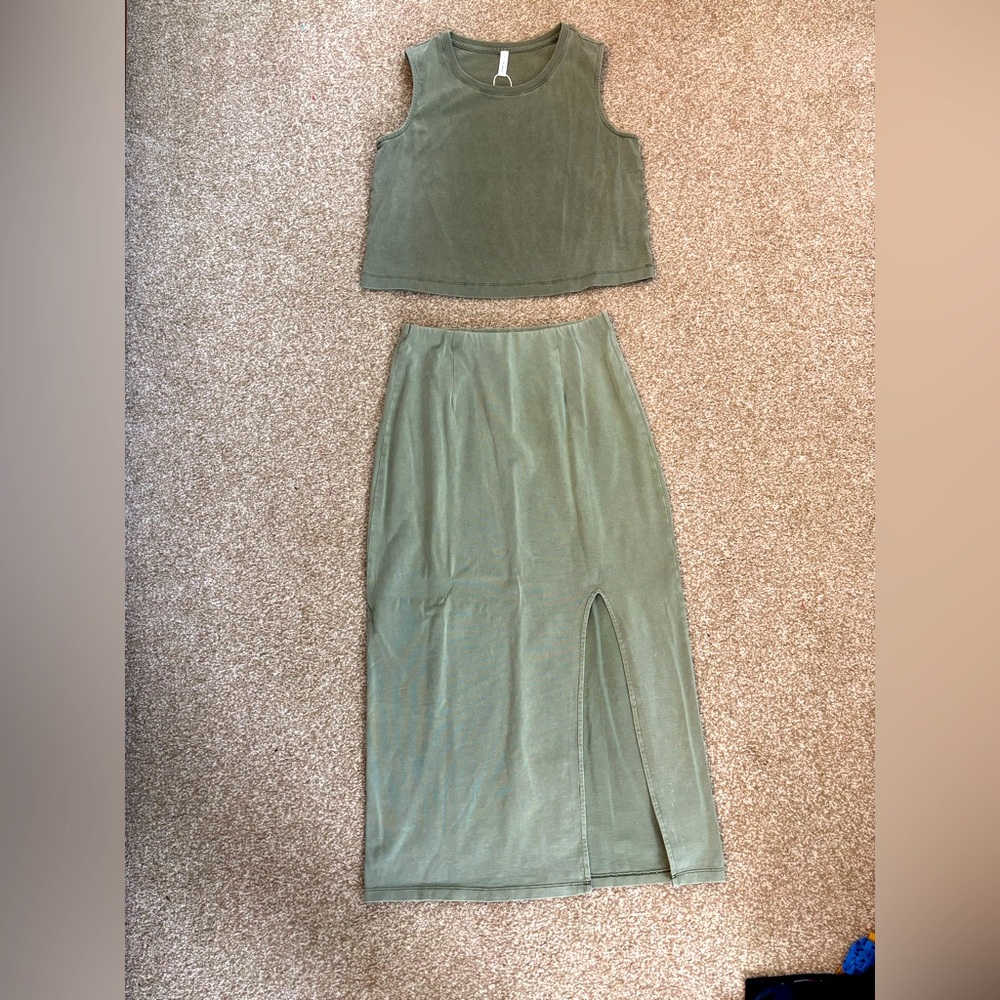 Women’s matching tank and skirt set